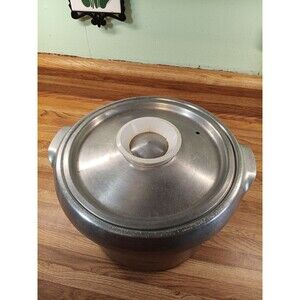 Vintage Mirro Stock Pot Or Insert W/Lid